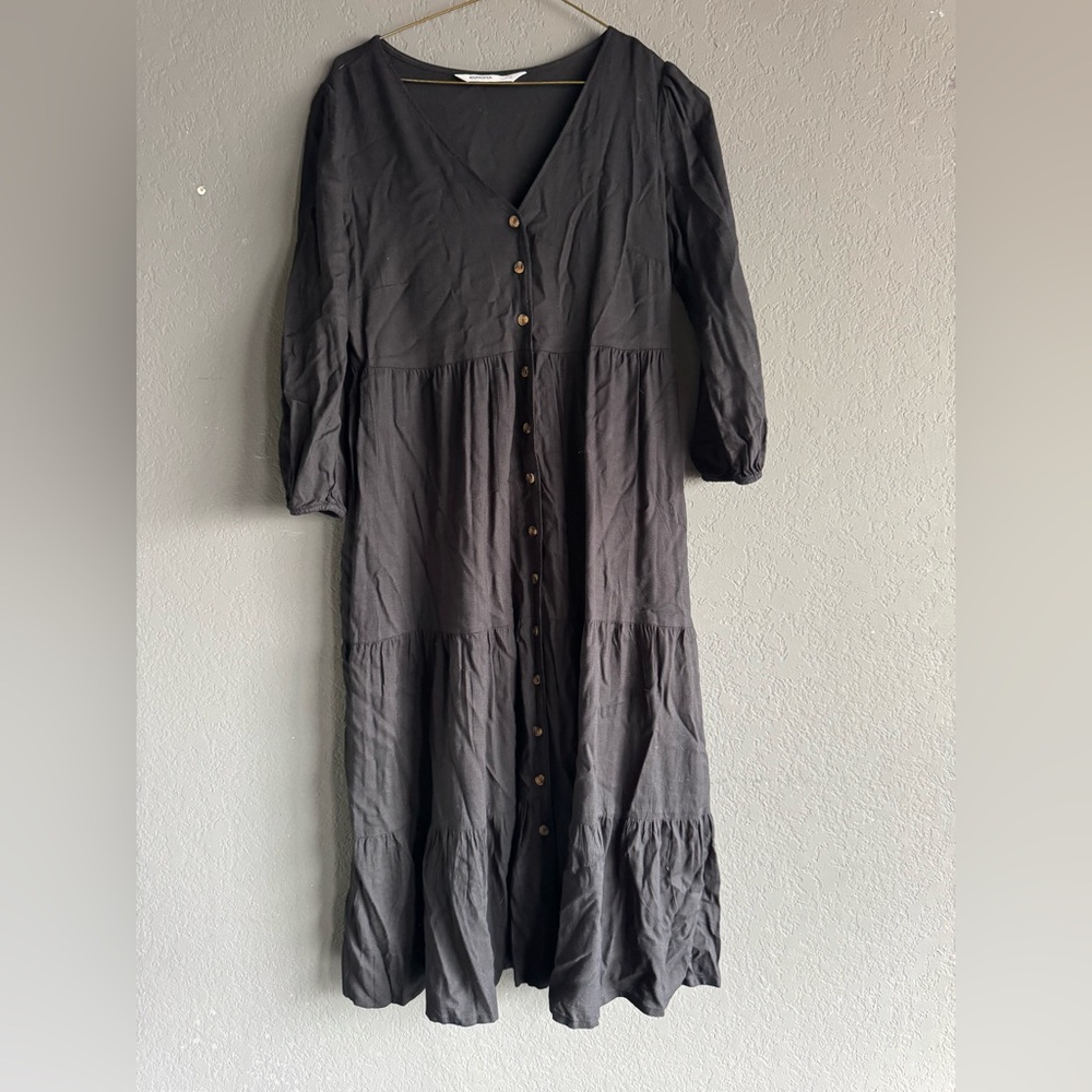 Sonoma Black Long Sleeve midi Dress
